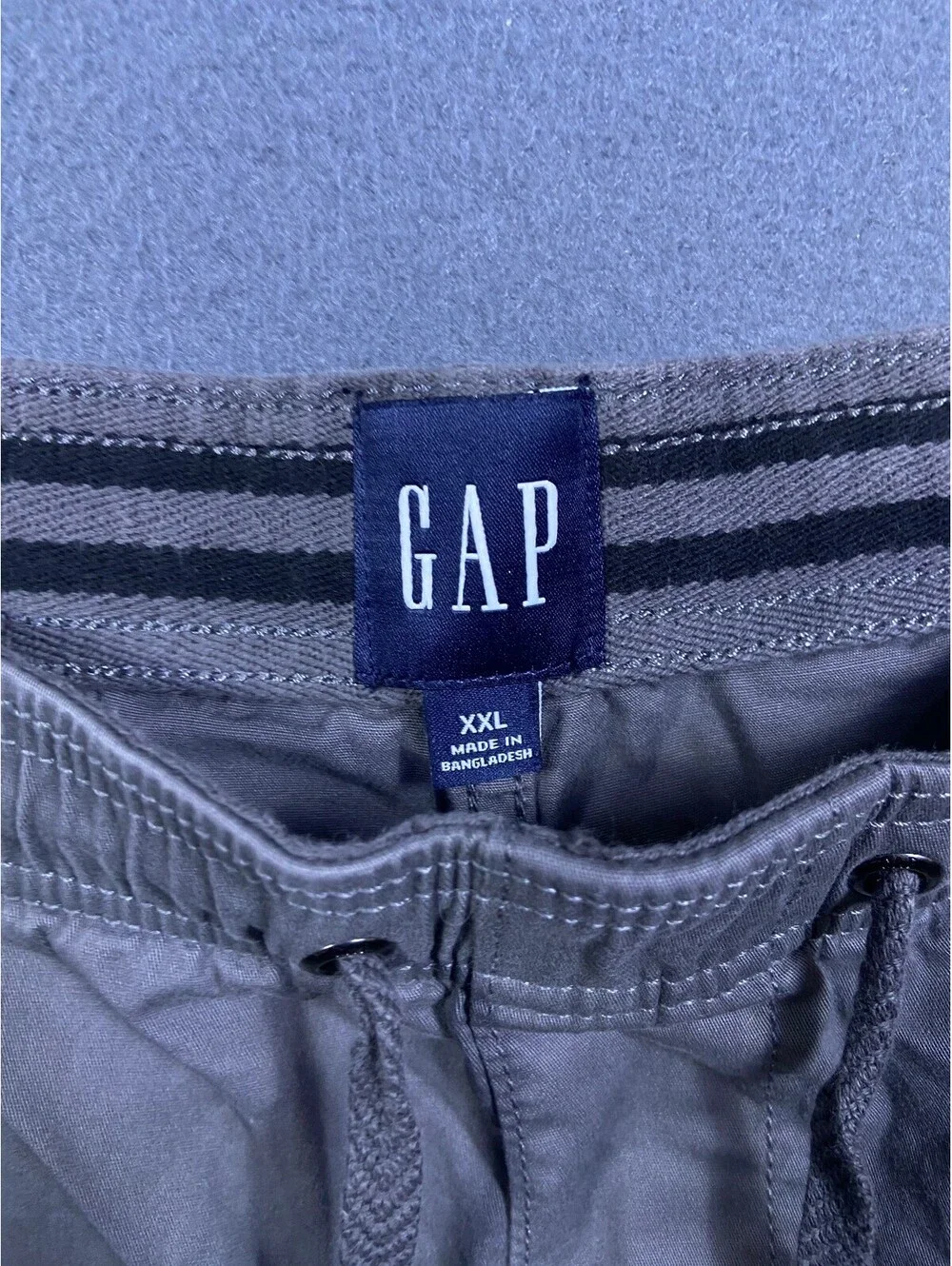 GAP Men's Gray Casual Shorts XXL Elastic Waist Drawstring Beach Comfort